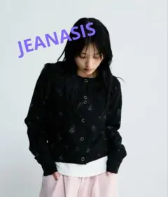 ジーナシス☆JEANASIS アソートリングスナップクルーカーディガン