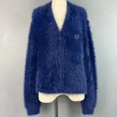 美品 フレッドペリー ビームス 別注 フラッフィーニットカーディガン ブルー
