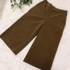 theory luxe スラックスブラウン ワイドレッグ ガウチョパンツ　38