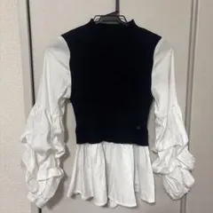 Trend dress code ニットベストブラウス　TRECODE 手洗い可