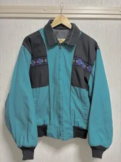 90s vintage】スイングトップ ブルゾン ネイティブ柄 usa製 短丈