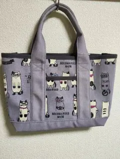 【わけあり】クスグル ねこまるけ 仕切りトートバッグのサムネイル