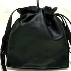 LOEWE フラメンコ 巾着 ショルダーバッグ ロゴ ナッパレザー ビンテージ