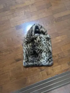 ヒョウ柄ファー バック　裏地付き