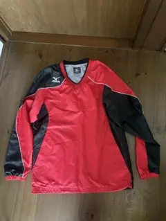 Mizuno ピステ 長袖 Mサイズ レッド/ブラック