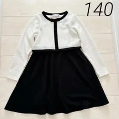 キャサリンコテージ　アンサンブル風ドッキングワンピース　140 フォーマル　長袖