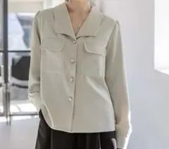 DAZY フラップポケットパフスリーブ シャツ ブラウス