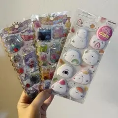 シール3パックセット　シマエナガ　ウォーターインシール