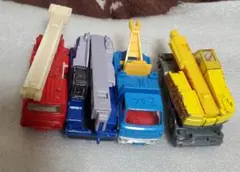 ミニカー 4台セット 消防車 クレーン車