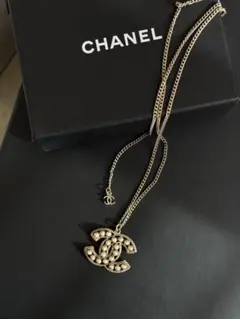売り切りお値下げ！CHANEL CCロゴペンダント ネックレス　ゴールドパール