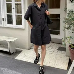CANAL JEANキャナルEl mar 半袖ミニジャンプスーツ　オールインワンのサムネイル
