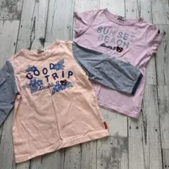 ミキハウス ダブルB Tシャツ 2枚セット 120 ビー子ちゃん ロンT 半袖のサムネイル