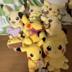 ピカチュウ ぬいぐるみセット　ポケモンセンター、プライズ、一番くじ8点セット