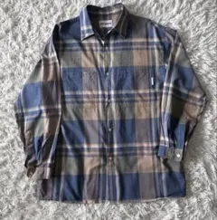ベイクルーズ　チェック柄 メンズ7分丈　ネルシャツ　Mサイズ