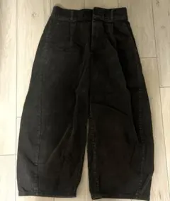 GU コーデュロイバレルレッグパンツ Sサイズ ブラウン