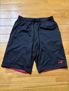 YONEX ブラック ニットハーフパンツ JP S
