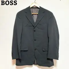 90s HUGO BOSS テーラードジャケット 黒 ブラック 長袖 スーツ上のサムネイル