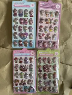 ラブブレインボーカラーぷくぷくシール