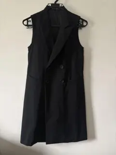 ヨウジヤマモト　ロングジレ　ジレ　黒色　モード　トップス　ウールジレベストのサムネイル