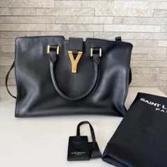 SAINT LAURENT ブラック レザートートバッグのサムネイル