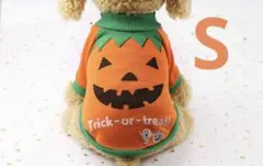 犬服 ペット服 ハロウィン かぼちゃ S