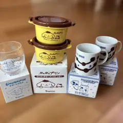 シナモンロール、ポムポムプリン、カブトガニの グラス・マグカップセット