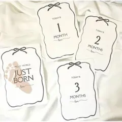 【大人気】マンスリーカード　マンスリーフォト　足形　月齢カード　月齢フォト　手形