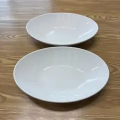 ニトリ　パスタ皿　カレー皿　ホワイト　白 楕円形 食器　2枚セット