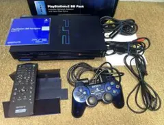 プレイステーション2 本体 BB Pack ミッドナイトブルー アクセサリー多数