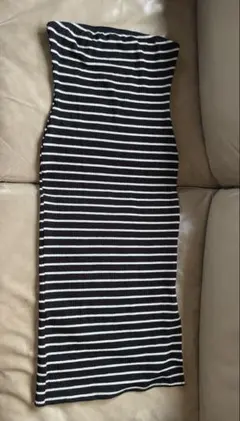 SHEIN チューブトップワンピース　ボーダー　XS(s~mくらい)