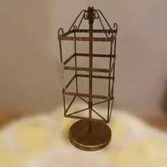 【新品・未使用】金属製アクセサリースタンド（回転式）