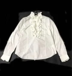 美品　MACPHEE フリル襟長袖シャツ　トゥモローランド マカフィー Tomorrow land フリル襟 シャツ 36 macphee - メルカリ