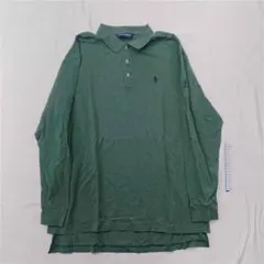 ■ポロ ゴルフ ラルフローレン 長袖ポロシャツ グリーン系 メンズ L