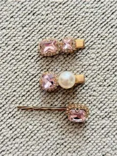 ストーン ヘアピンセット ヘアアクセサリー