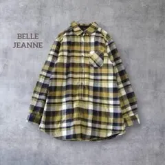 【ベルジーニ】 チェック柄 ネルシャツ シャツ アウター 裏フリース 長袖