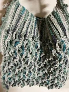 ハンドメイド　編み物バッグ