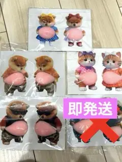 【新品未使用】 お腹シール8枚セット ぷにぷにシール 3Dシール 猫 犬