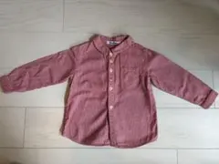 familiar ファミリア 長袖シャツ 100 赤チェック ギンガム