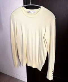 ザラ【ZARA 】ベーシック　クルーネックニット　★　レモンイエロー
