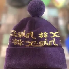 x-girl 紫色 ニット帽 ワンサイズのサムネイル