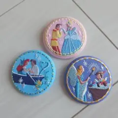 ディズニー刺繍缶バッジセット