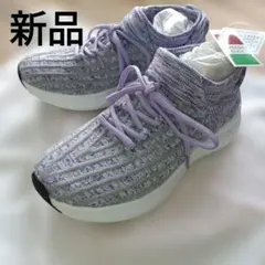 SPEEDY DUCK 軽量ニットスニーカー パープル系　幅広3Eのサムネイル