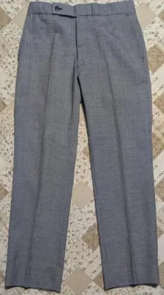 70s 80s YZIP スラックス 白青黒チェック 春夏秋