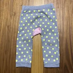 『グレー 水玉 ピンク動物顔付きパンツ 』MIKIHOUSE80㎝❣️