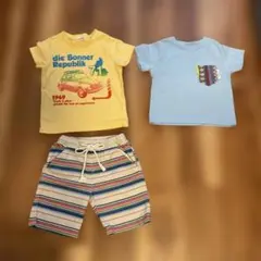 【105】グリーンレーベルリラクシング　Tシャツ２枚＆ハーフパンツセット