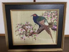 雉子 在銘 日本画 きじ 雉 額装 絵画 - メルカリ