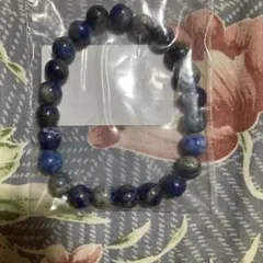 青灰色天然石ビーズブレスレット