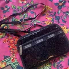 【LeSportsac】ラメ入りショルダーバッグ サコッシュ マルチケース