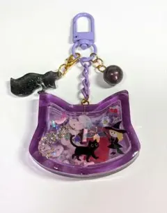 181 シャカシャカキーホルダー シェイカー チャーム ハンドメイド 黒猫のサムネイル