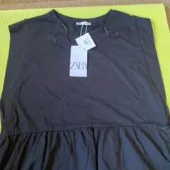 【最終値下げ】ZARA 新品黒ワンピース